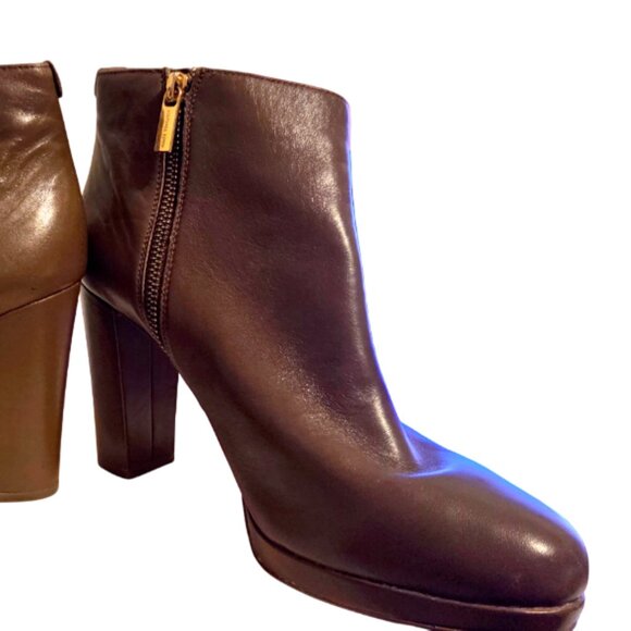 Michael Kors Ankle Boots. Women's Leather Boots, Designer Boots, Brown Boots - Picture 14 of 14